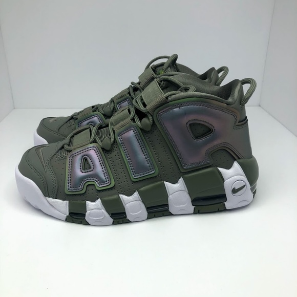 uptempo green and white